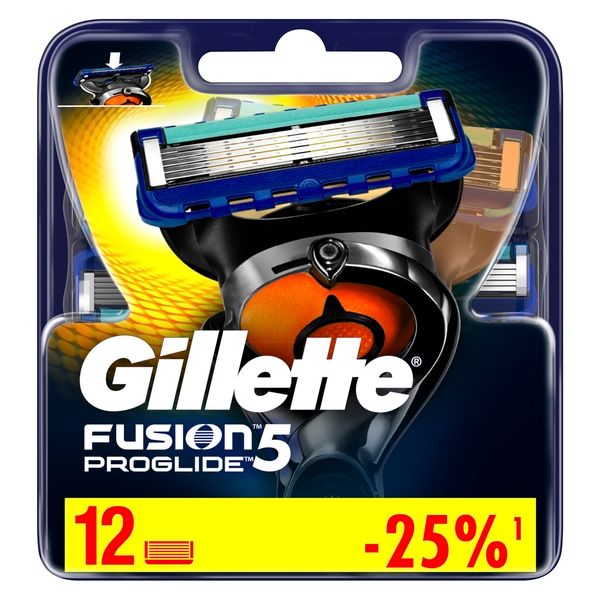 Gillette Fusion Proglide Кассеты, кассета для бритвы, 12 шт.