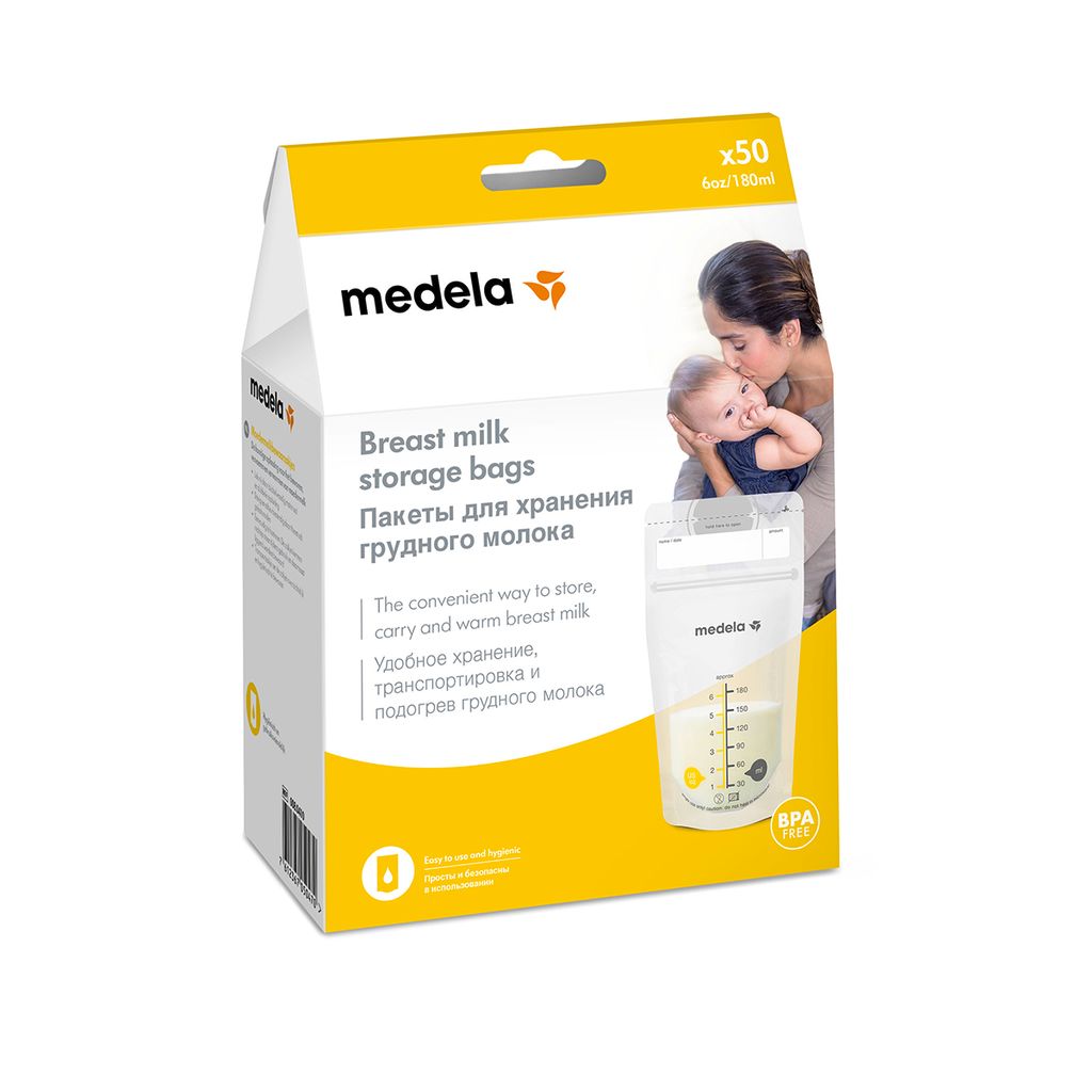 Medela Пакеты для хранения грудного молока, одноразовый (-ая, -ое, -ые), 180 мл, 50 шт.