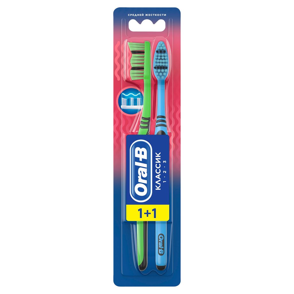 фото упаковки Oral-B Щетка зубная 1-2-3 Классик