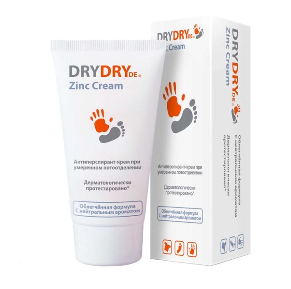 фото упаковки Dry Dry Zinc Cream Антиперспирант-крем при умеренном потоотделении