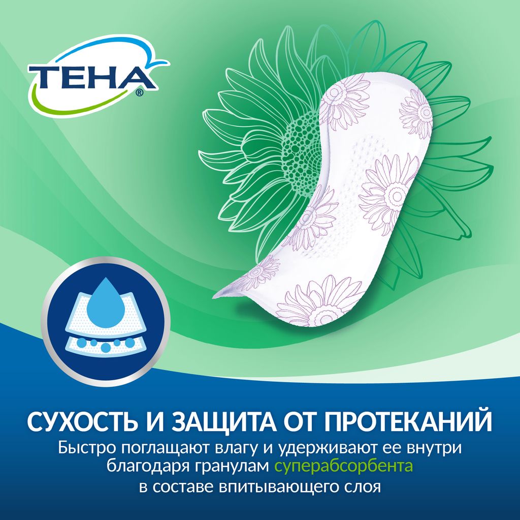 Tena Lady Active Normal Урологические прокладки, прокладки урологические, 3 капли, 12 шт.