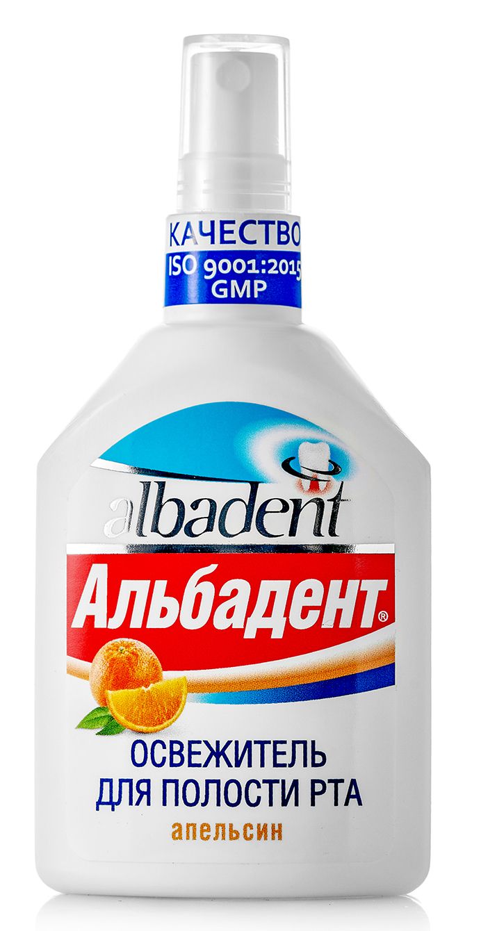 фото упаковки Альбадент Освежитель для полости рта Апельсин