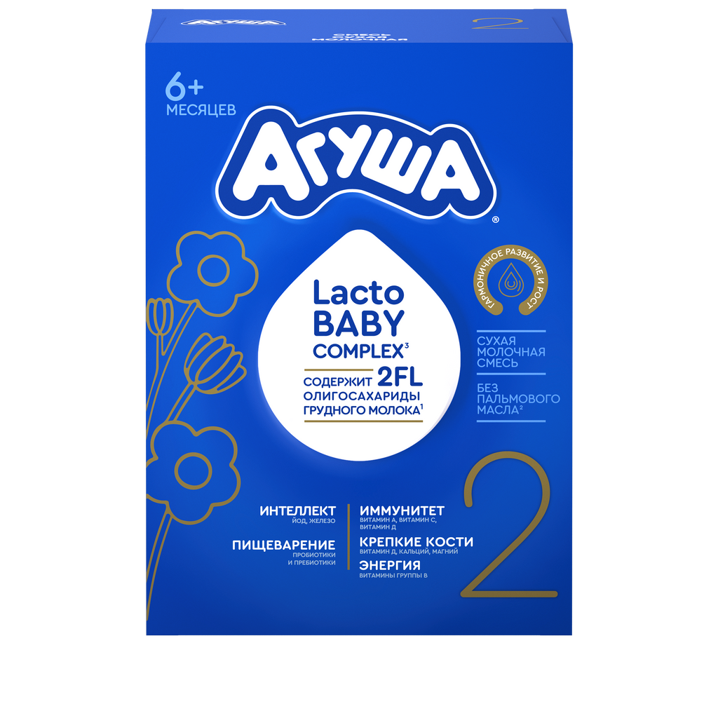 фото упаковки Агуша 2 Смесь сухая молочная Lacto Baby complex