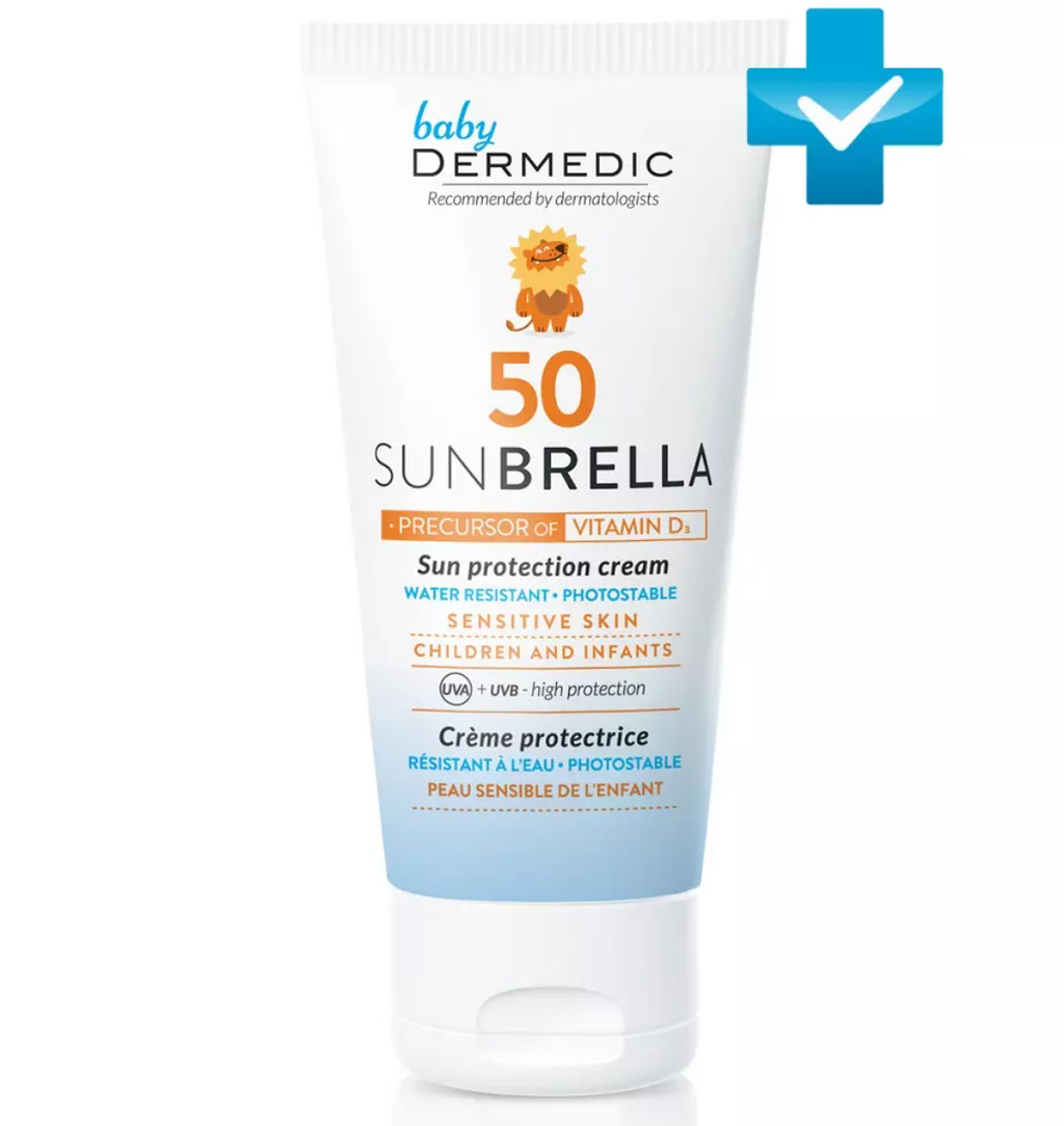 фото упаковки Dermedic Sunbrella Baby Детский солнцезащитный крем для лица