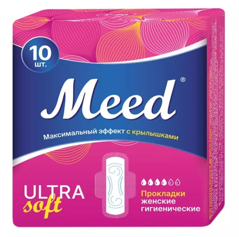 фото упаковки Meed Ultra Soft Прокладки гигиенические ультратонкие с крылышками