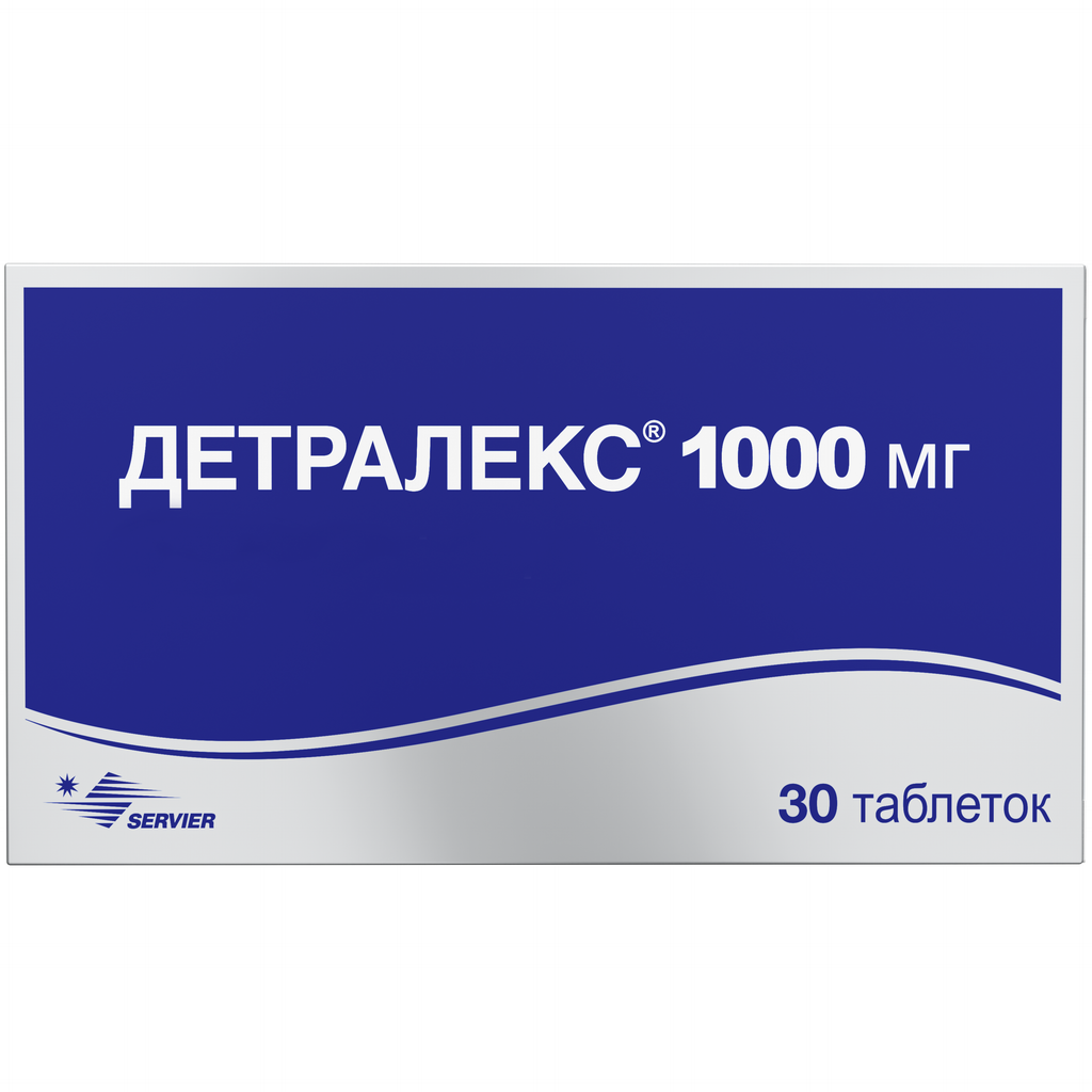 Детралекс, 1000 мг, таблетки, покрытые пленочной оболочкой, 30 шт. купить  по цене от 1471 руб в Воронеже, заказать с доставкой в аптеку, инструкция  по применению, отзывы, аналоги, Servier