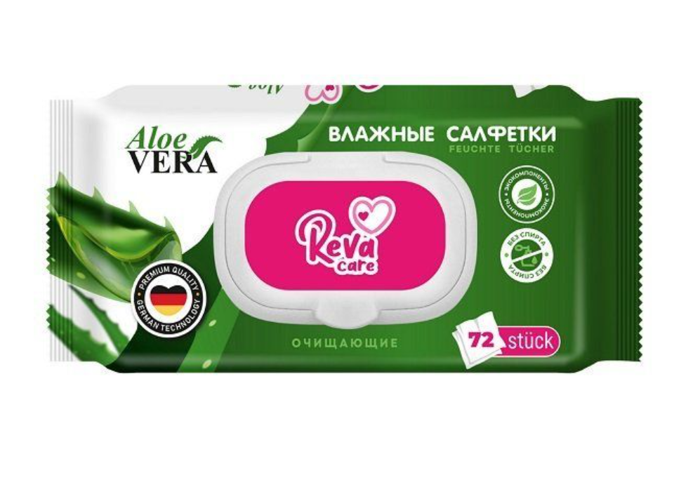 фото упаковки Reva Care Салфетки влажные универсальные очищающие