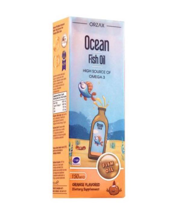 фото упаковки Orzax Ocean Рыбий жир Fish oil, жидкость для приема внутрь, апельсин, 150 мл, 1 шт. фото упаковки Orzax Ocean Рыбий жир Fish oil