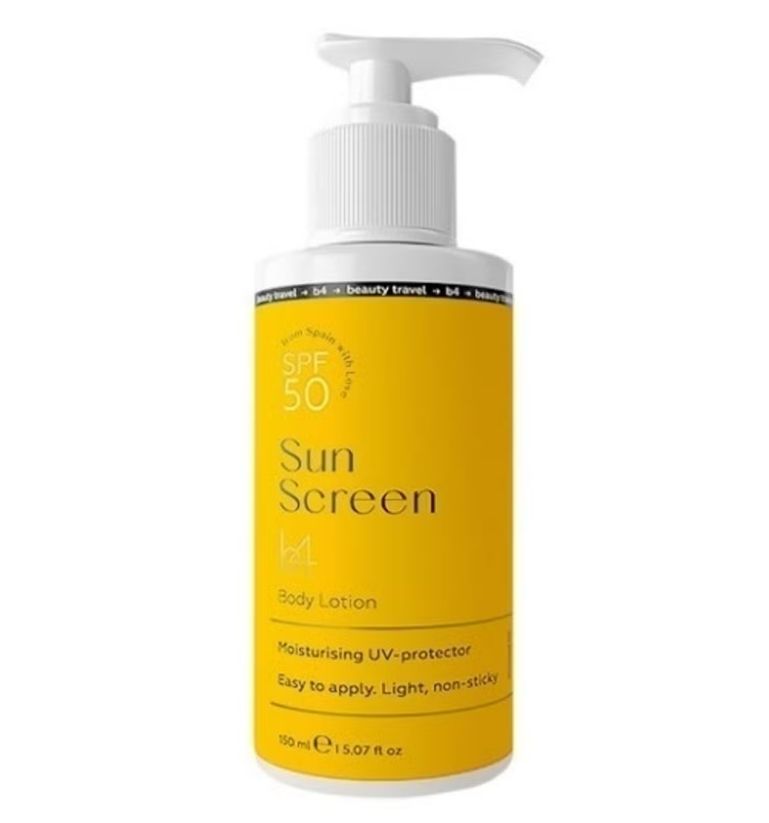 фото упаковки b4 Sun Screen лосьон солнцезащитный для тела