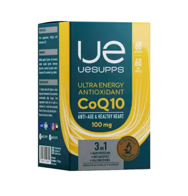 фото упаковки UESUPPS Ultra Energy Антиоксидант Коэнзим Q10