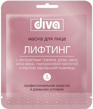 Diva маска для лица и шеи на тканевой основе Лифтинг, 30 г, 1 шт.