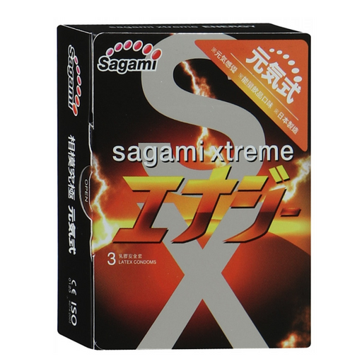 Sagami Xtreme Energy Презервативы, презерватив, 3 шт.