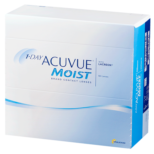 1-Day Acuvue Moist Линзы контактные Однодневные, BC=8.5 d=14.2, D(-2.25), 180 шт.