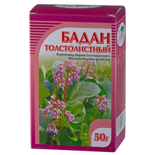 Бадан толстолистный, сырье растительное измельченное, 50 г, 1 шт.