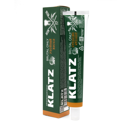 Klatz Brutal Only Зубная паста для мужчин, паста зубная, убойный виски, 75 мл, 1 шт.