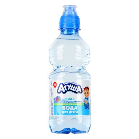 Агуша вода детская, негазированная, в пластиковой бутылке, 330 мл, 1 шт.
