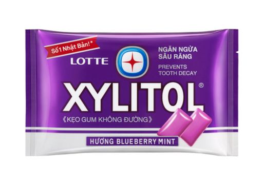 Lotte Xylitol Жевательная резинка, без сахара, мята черника, 21 г, 1 шт.